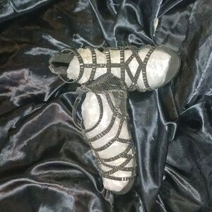 JustFab*Sparkly*Gladiator  ZipBack Sandals*  Sz8.5